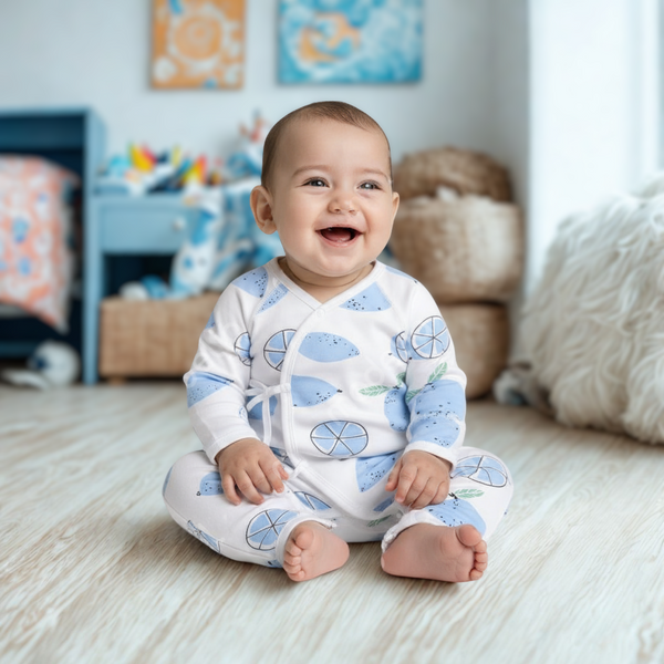 Monk Butterfly Jumpsuit - Blue Lemon