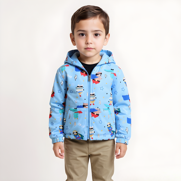 Blue Superhero Zipper