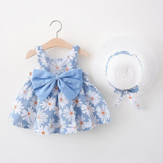 Blue Bells Dress & Sun Hat