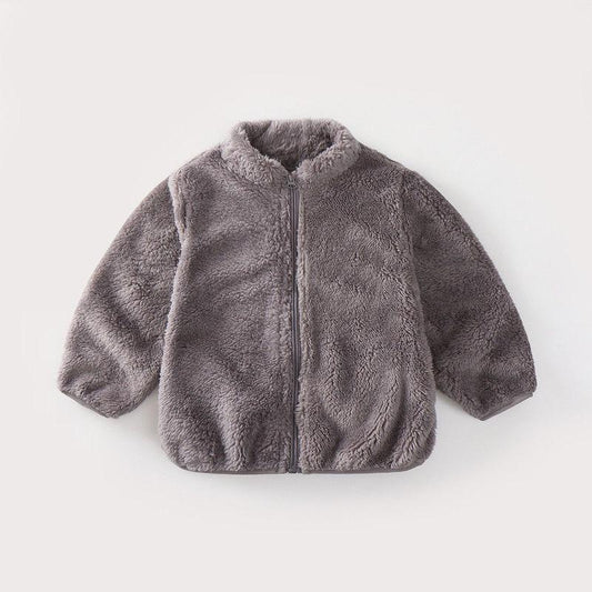 Grey Fur Zipper