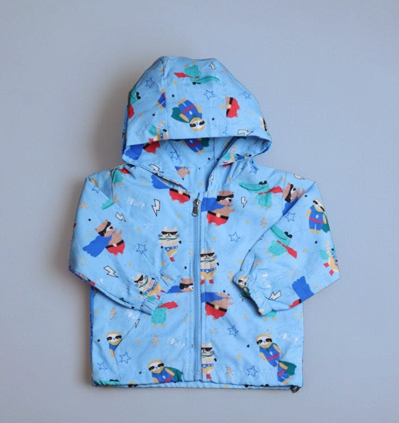 Blue Superhero Zipper