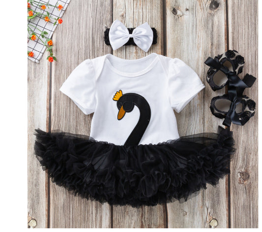 Swan dress with shoes & band