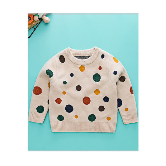 Colorful Circles Sweater (Off-White)